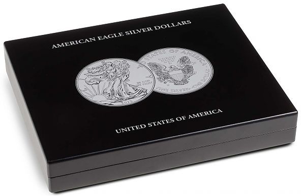 Coin Presentation Display Box American Silver Eagles Case +EXTRA TRAY Lighthouse
