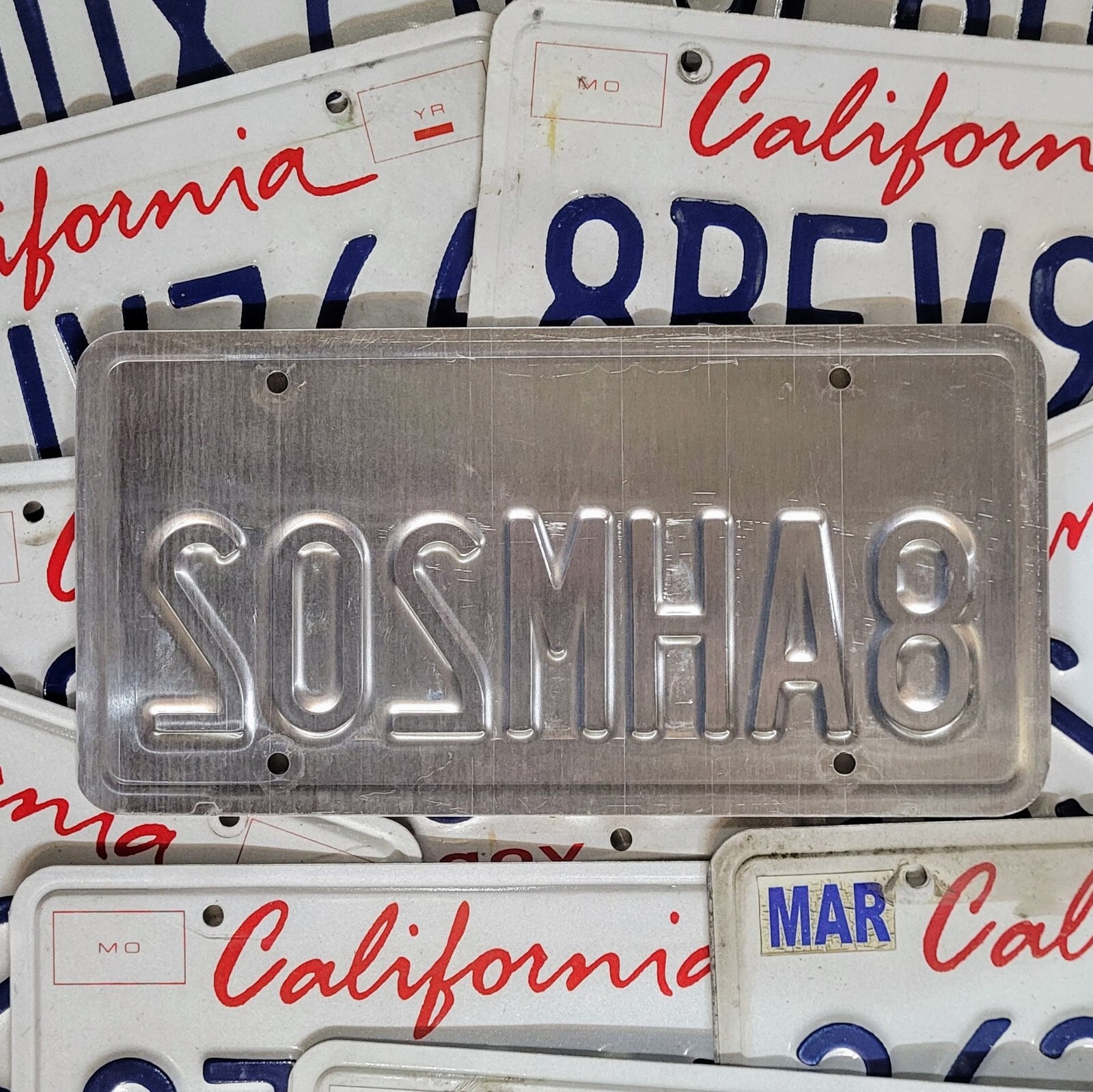 CALIFORNIA LICENSE PLATE - 1 - w/ RANDOM Letters & Numbers 🔥 FREE SHIPPING 🔥