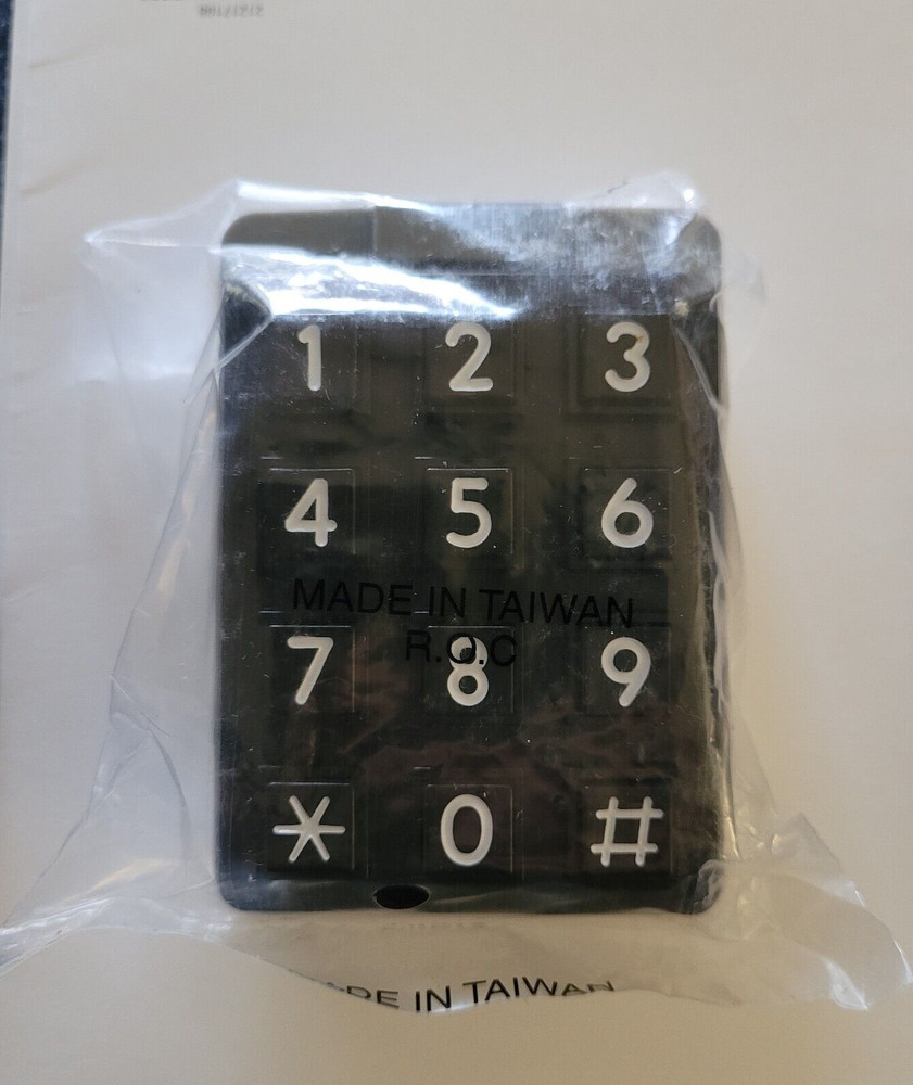 Samwell Syntex Systems 7 Pin Replacement Gate Numeric Keypad Large White Numbers