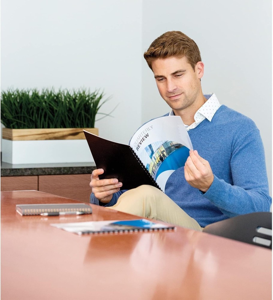 Heavy-Duty Thermal Binding Covers - Durable Material, Elegant Back - 10-Pack