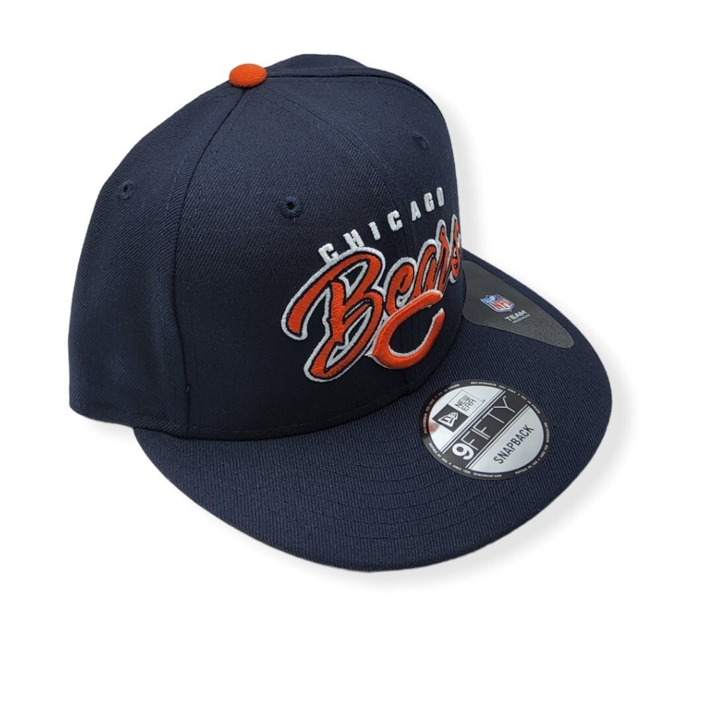 New Era Chicago Bears 9Fifty Retro Script Navy Adjustable Snapback Hat Cap