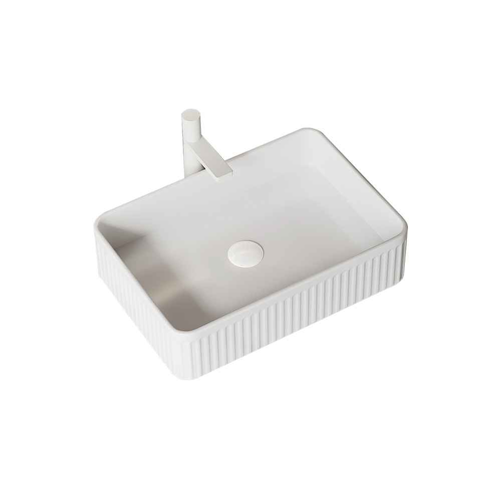 Bathroom Sink Rectangular Striped Vessel NO Cabinet