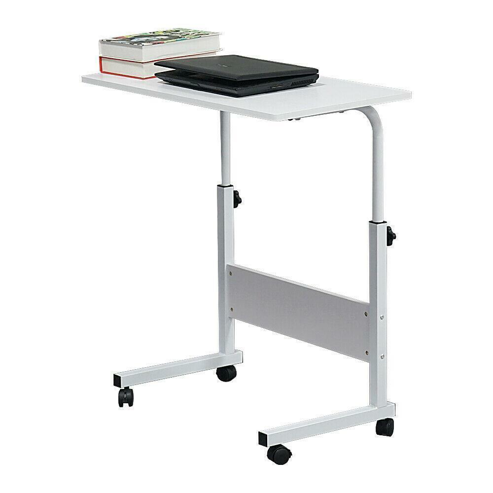 Mobile Laptop Desk Adjustable Tray Table Portable Side Table Computer Stand