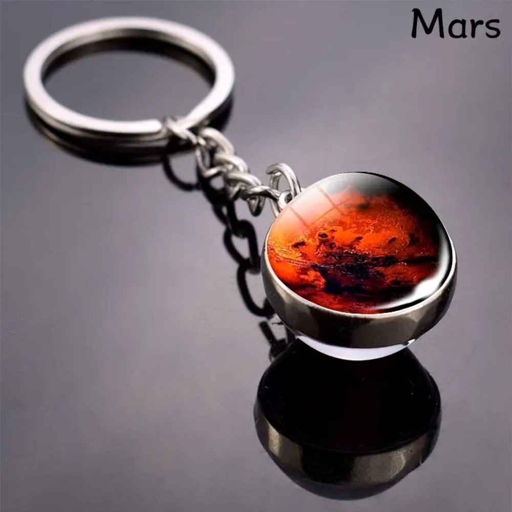 Mars Keychain-Glass, Spinning,  Realistic
