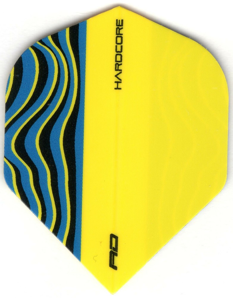 HARDCORE TRIPPY YELLOW Dart Flights: 3 per set