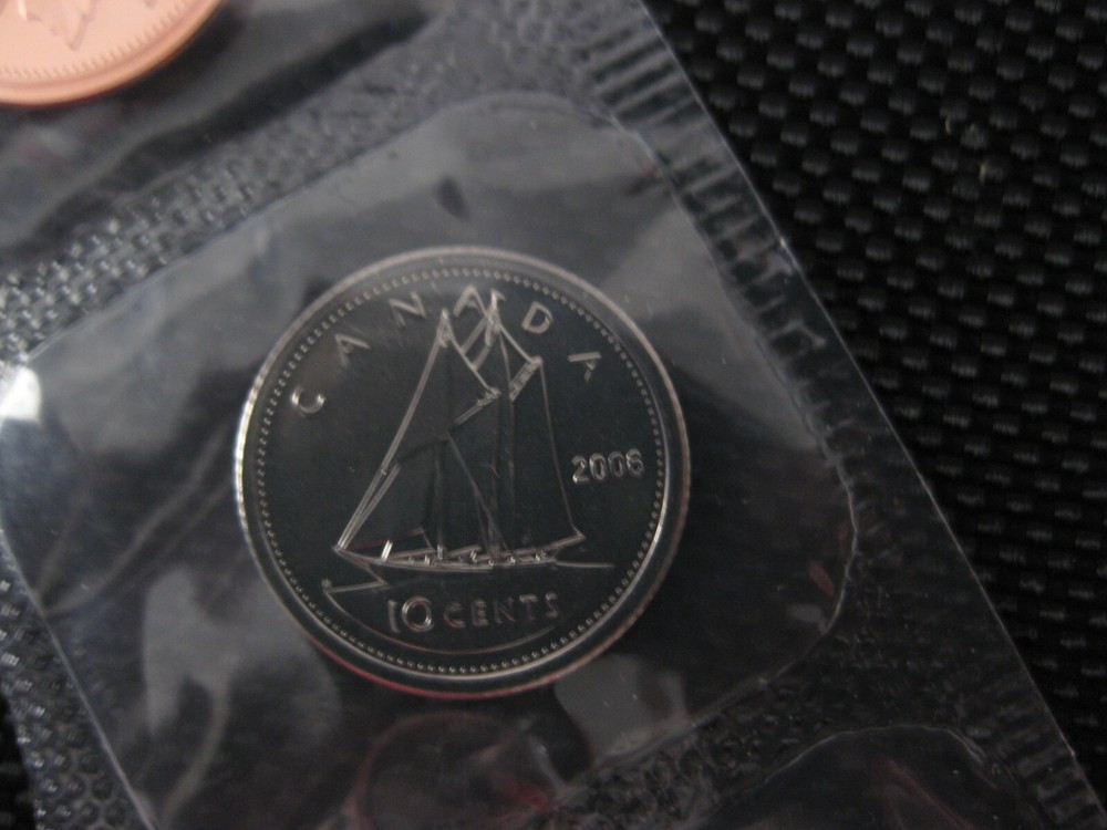 2006 Canadian Prooflike Dime ($0.10) RCM Logo