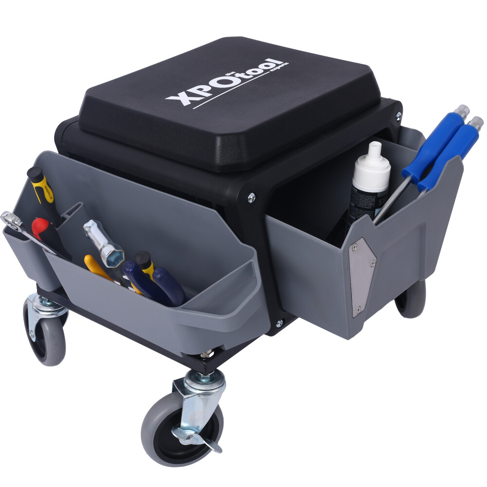Heavy Duty Mechanic Stool Rolling Creeper with Soft Rubber Cushion Seating