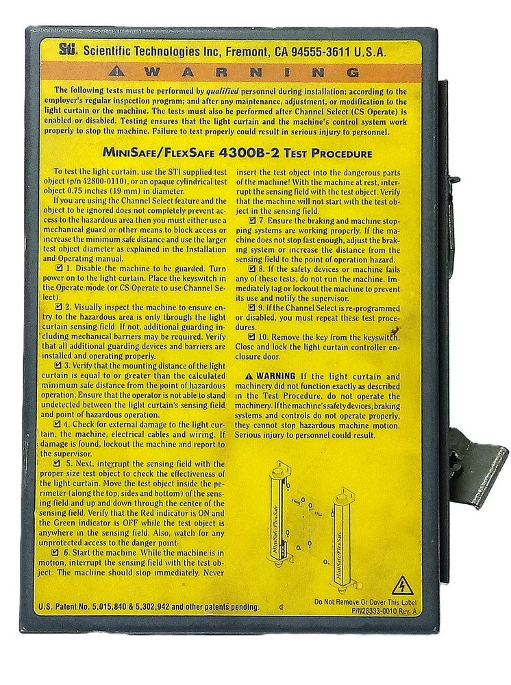Omron STI  4300B-2 MiniSafe FlexSafe Light Curtain Controller