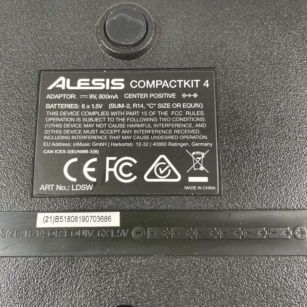Alesis Compact Kit 4 Portable 4 Pad Machine Tabletop Electronic Drum Kit TESTED