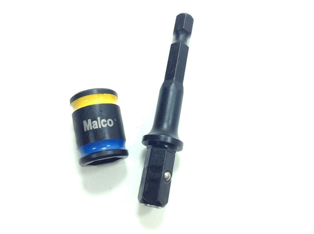 5/16 - 3/8 Malco Dual-Sided Reversible Hex Chuck Nut Driver Easy Clean Magnet