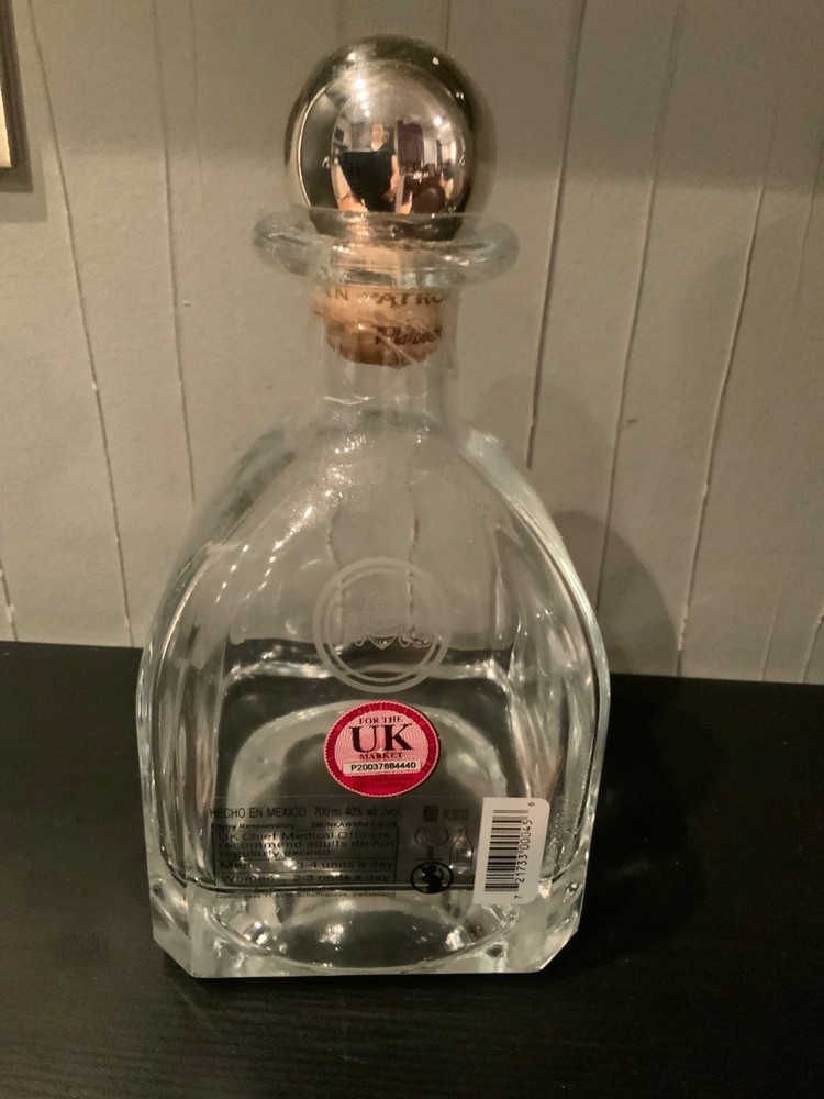 Gran Patron platinum tequila empty bottle