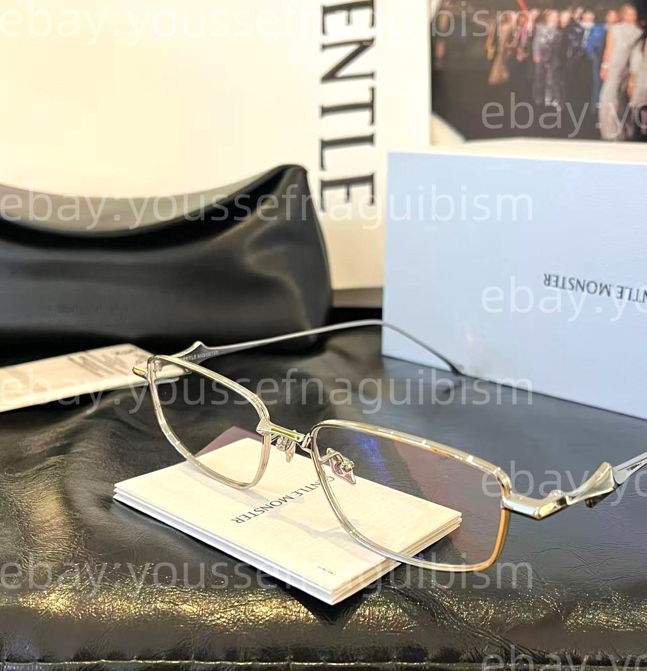 2025 GentleMonster Sunglasses BOLD -  Saga 02 Silver Frame Clear Lenses