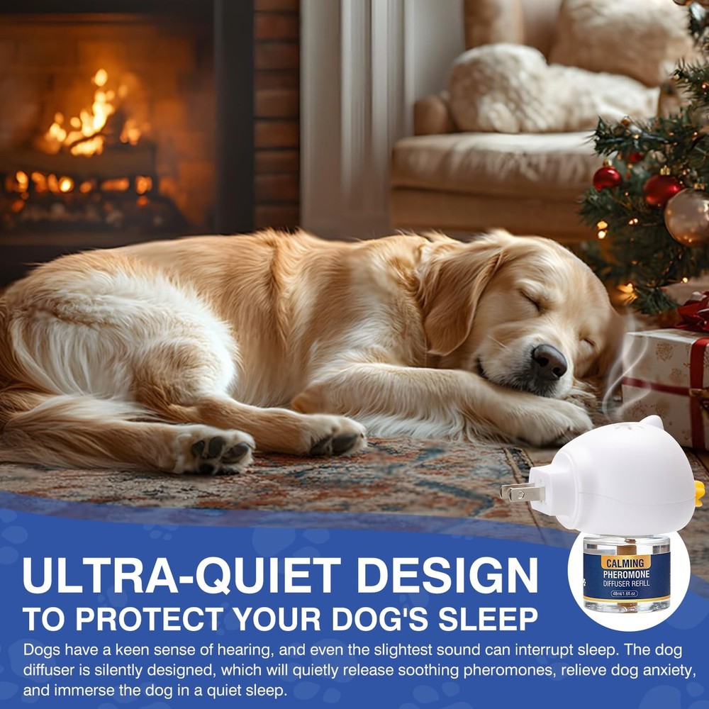 Dog Pheromone Calming Diffuser 4 In 1 Appeasing Pet 1 Diffuser, 3 Refills
