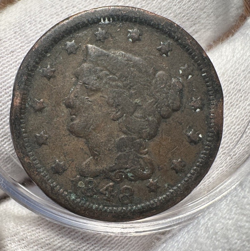 1848 Braided Hair Large Cent