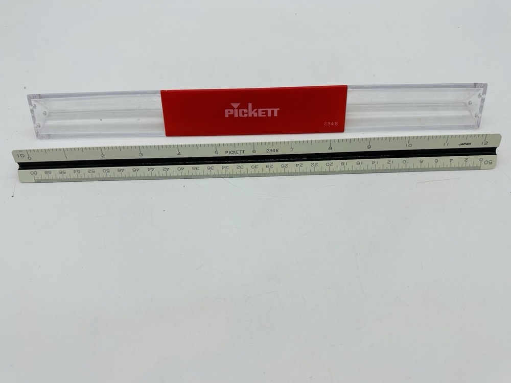 Pickett Architecture Scale 234-E Drafting Drawing Ruler 3 Sided 234E Engineer