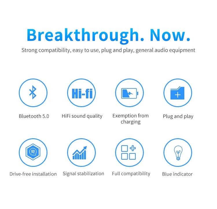 Adaptador Bluetooth Compatible Para PC TV USB Receptor Transmisor Inalambrico