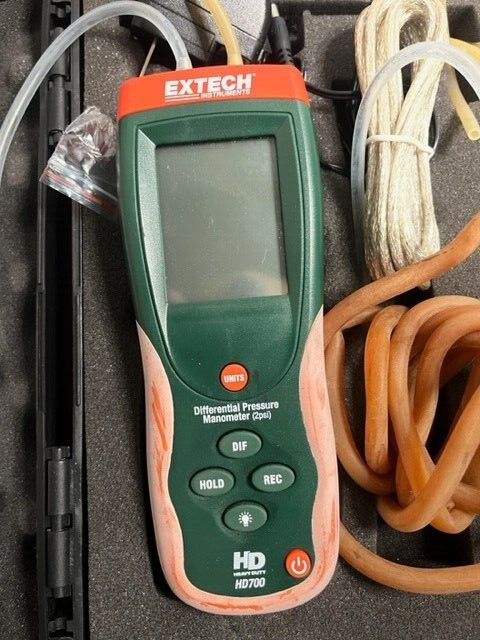 Extech HD700 Heavy Duty Differential Pressure Manometer 2PSI