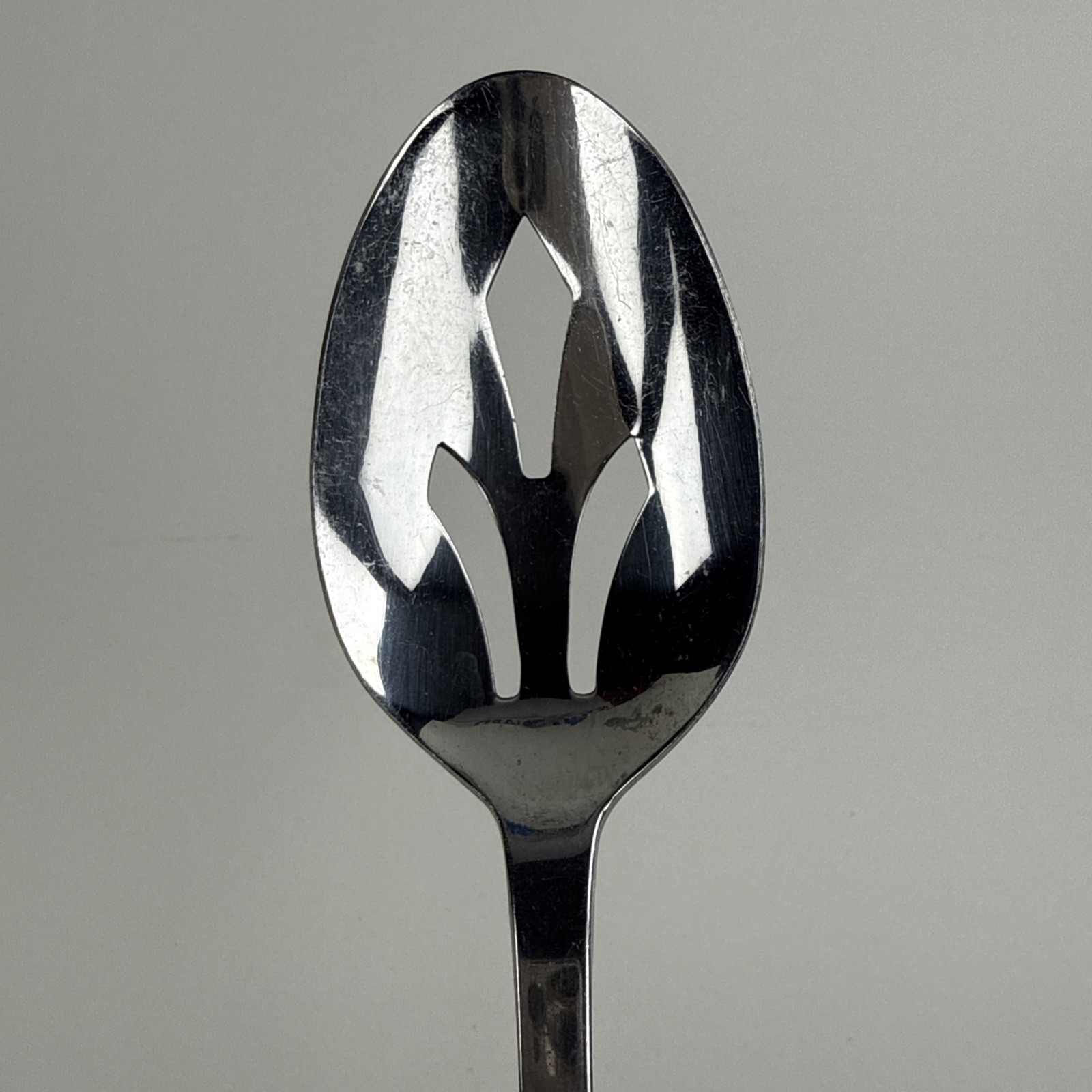 Vtg Stanley Roberts Japan Stainless Steel Serving Set MCM Pierced Spoon Fork 2pc