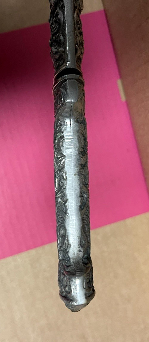 SILVER DAGGER REPLICA 19TH CENTURY GROTESQUE ARABESQUE HANS HOLBEIN ITALY