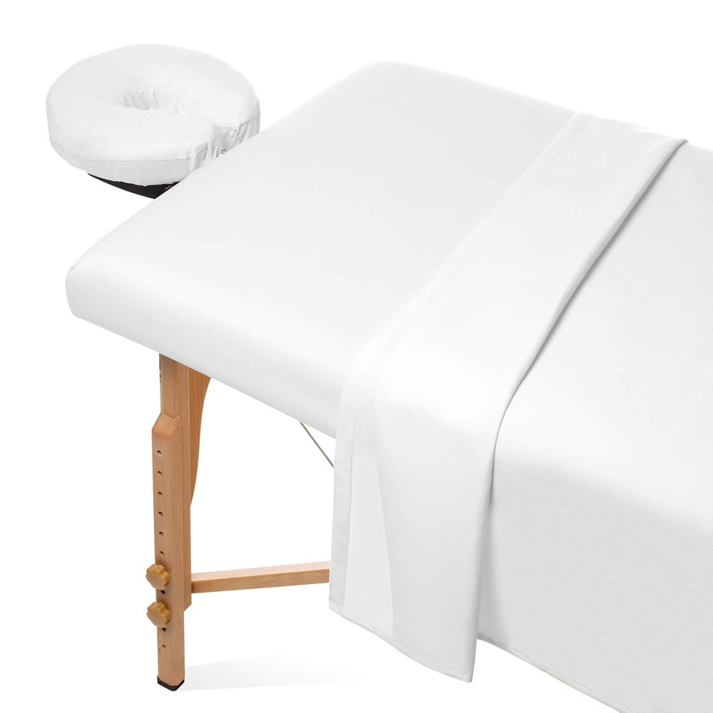 3-Piece Microfiber Massage Table Set - Premium Bed Cover - Includes Flat and ...
