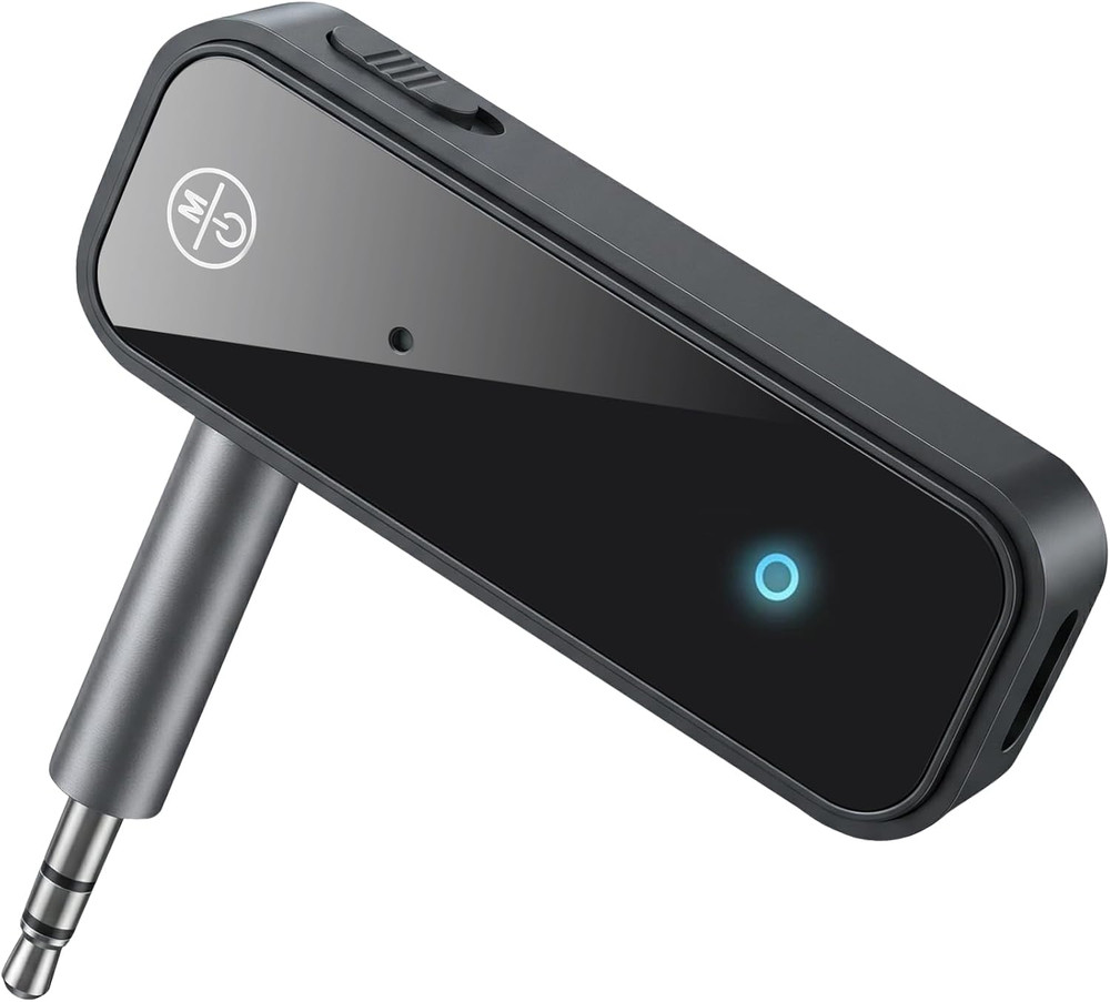 Aux Bluetooth 5.3 Adapter for Car, 2 in 1 Bluetooth Aux Car Adapter Receiver, Au