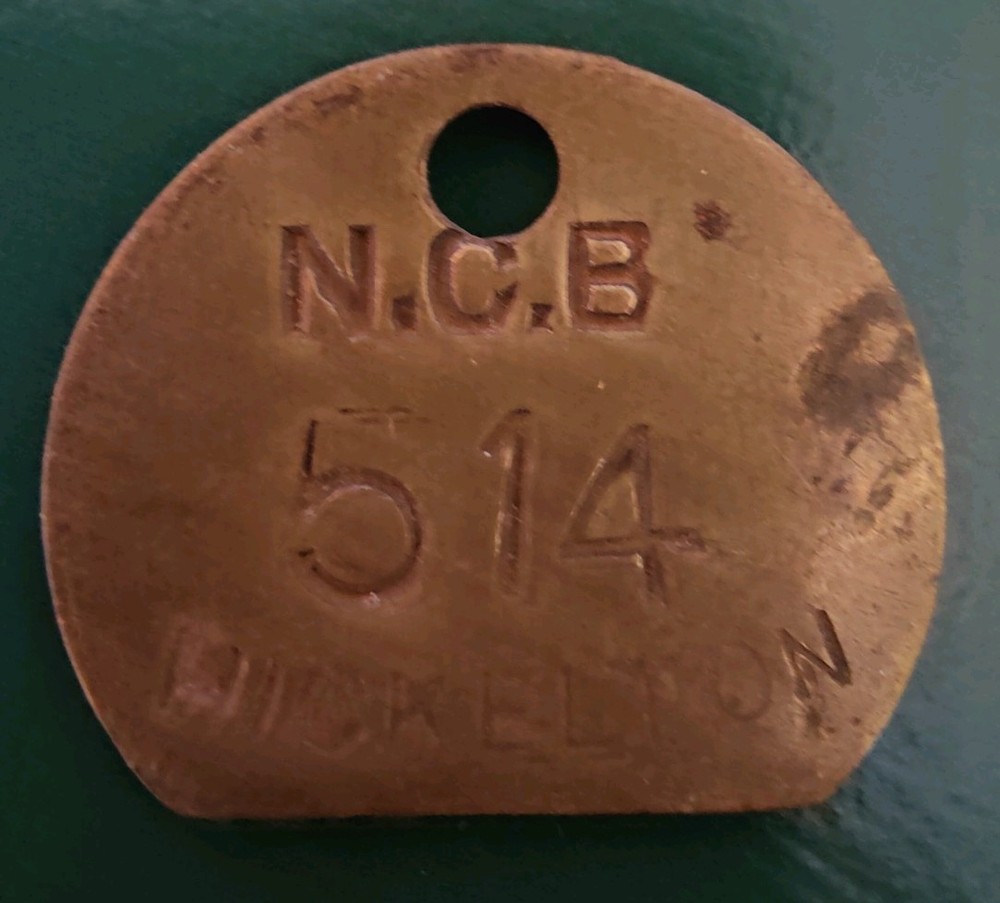 Hickleton Colliery Pit Check Tally marked NCB Hickleton 514