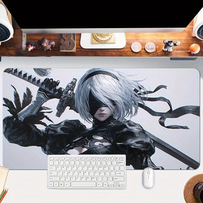 40*90cm Extra-Large Blindfold Warrior Pattern Mouse Pad, Rectangular Design, Sui