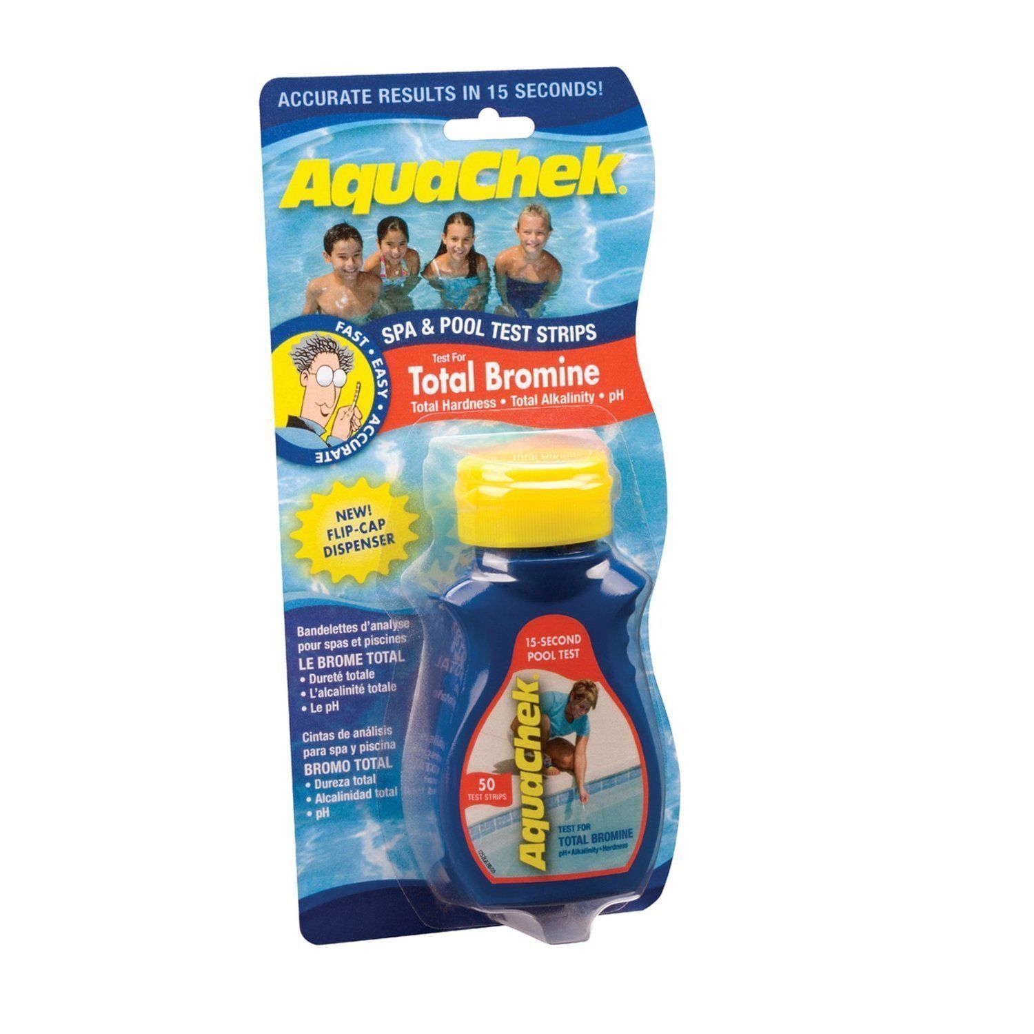 AquaChek Red Bromine Test Strips Pool & Spa Hot Tub pH Alkalinity 521252 50 ct