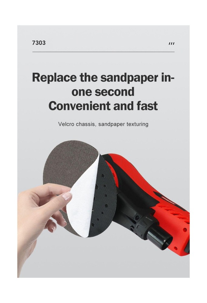 Random Orbital Sander Brushless 350W 3A Multi-function Variable Speed Electri...