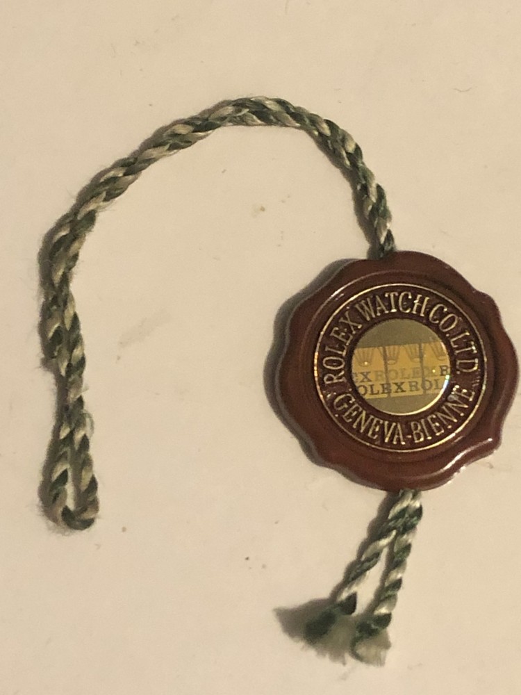 Authentic Rolex red Tag Hang Tag Chronometer Certified .