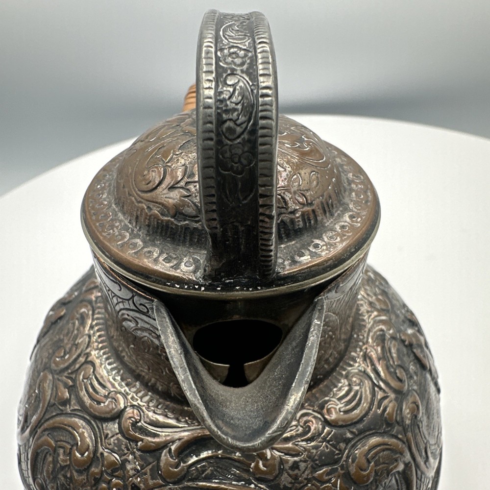 Antique E.G. Webster & Sons Repoussé Silver Plate Pitcher Figural Thermos