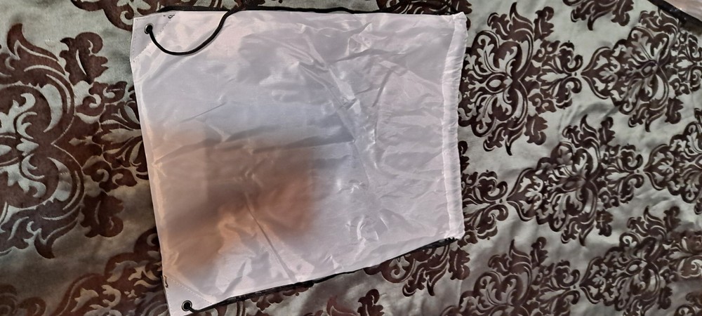 10 White String Backpacks 16.5x12.5