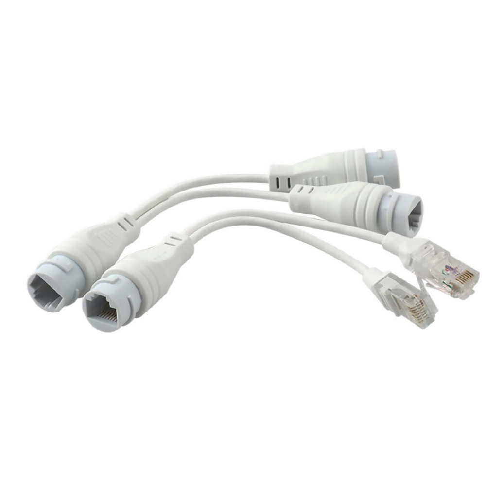 POE Splitter RJ45 2-in-1 Network Cabling Connector For Security Camera Install P