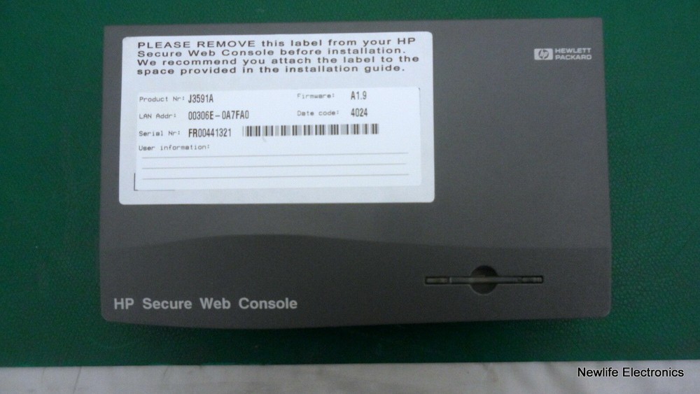 HP J3591-65001 Secure Web Console J3591A