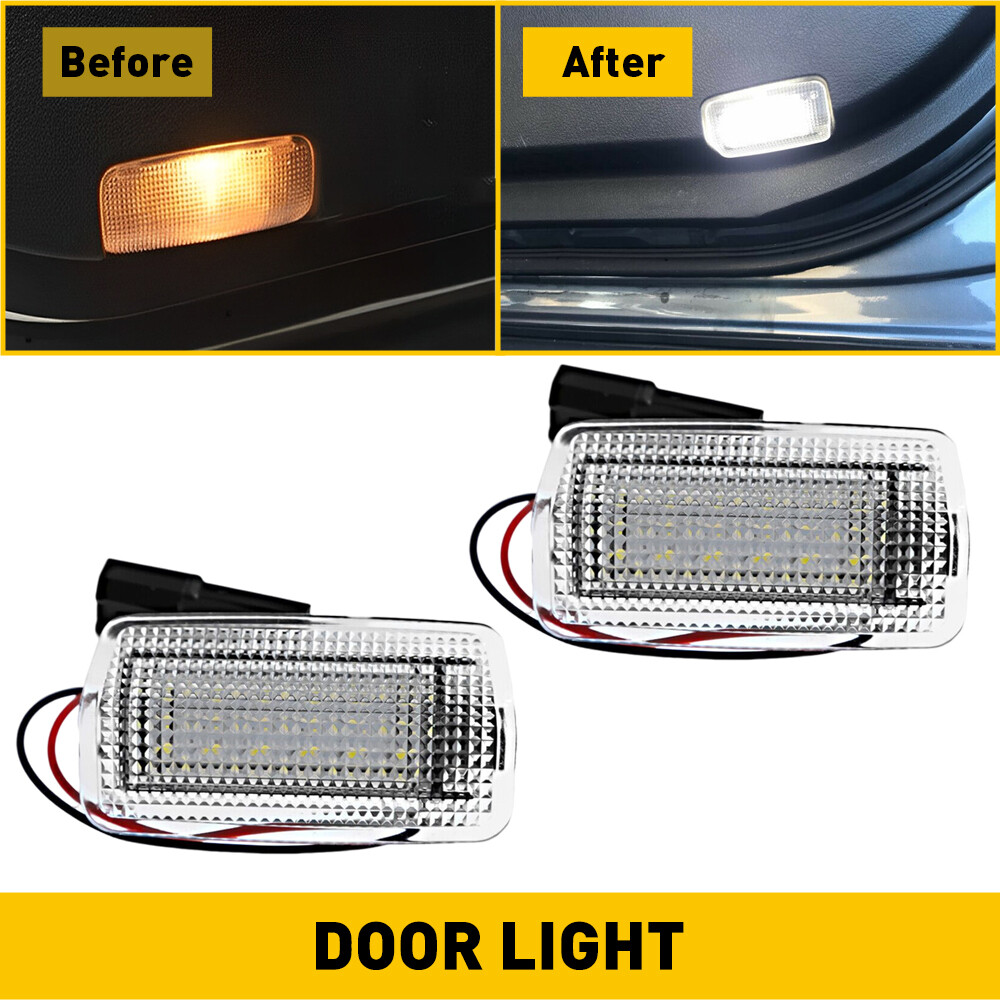 2X LED Door Courtesy Light Lamp White For 2008-2022 Toyota Camry Avalon Sequoia