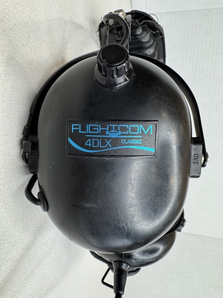 Flightcom Classic Aviation Headset Black | Model 4DLX