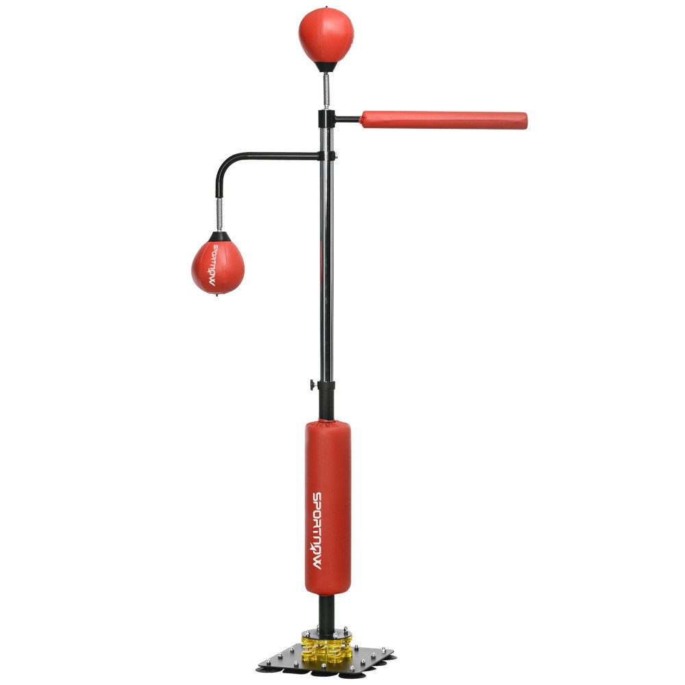 6'8" Adjustable Boxing Bag Stand with Speed Bag 360° Reflex Bar