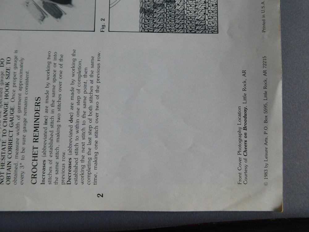 Crocheted Argyle Sweaters Vests - 1983 Leisure Arts - leaflet 284 patterns