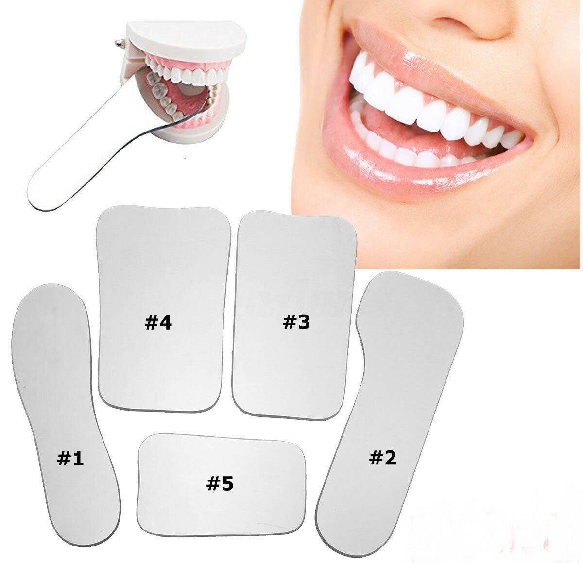 Dental Mirror Photography Mouth Mirrors Intraoral 2-sided Glass Fine/Normal Edge