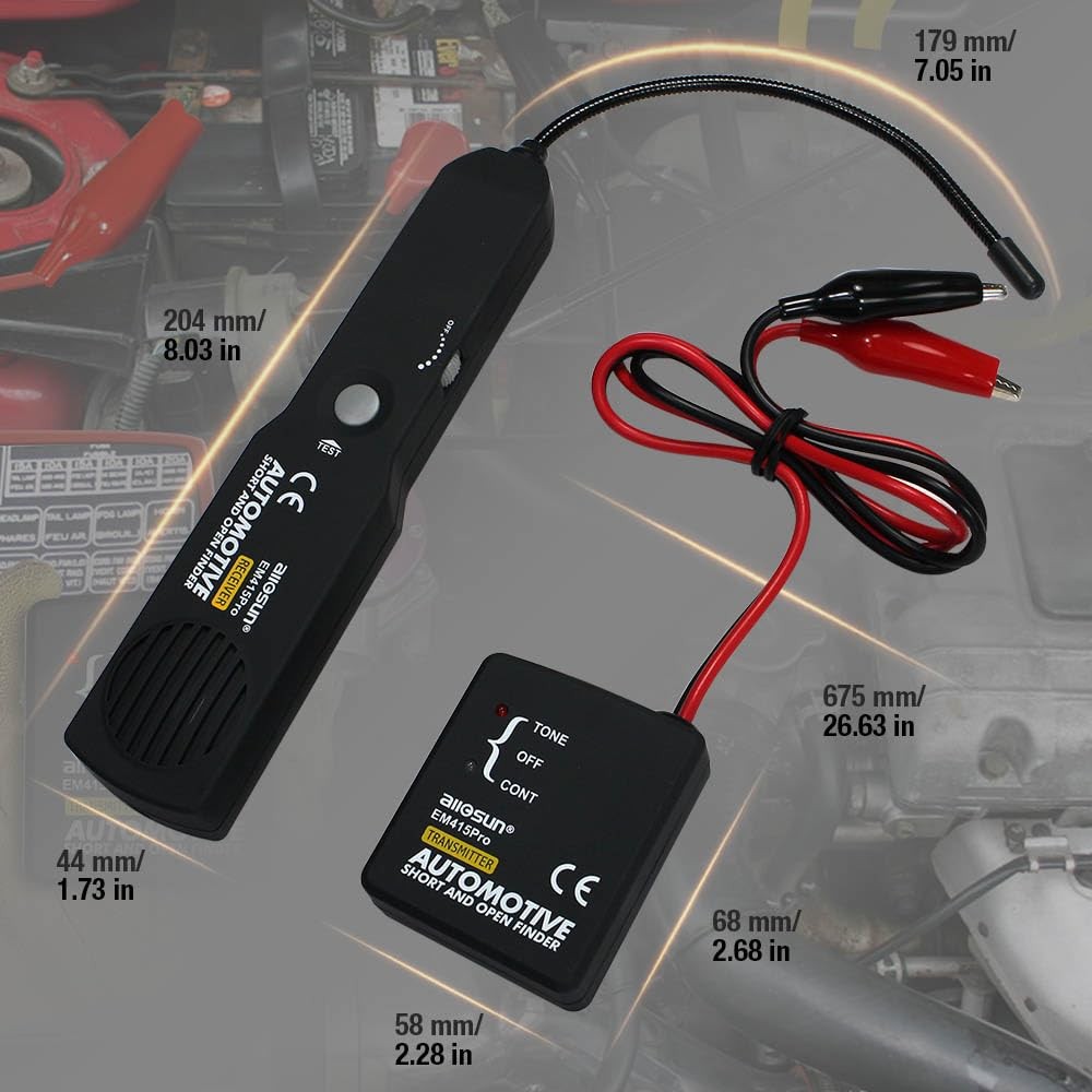 allsun em415Pro Cable Tracker Electrical, Auto Circuit Tester,Short Black