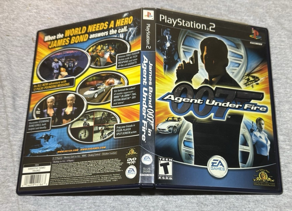 007 AGENT UNDER FIRE PLAYSTATION 2 CASE ONLY NO GAME
