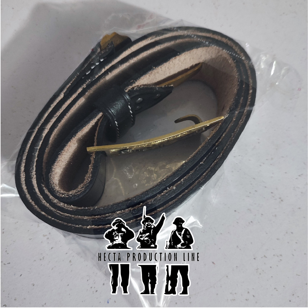 US Army Repro Leather Belt Brass Eagle Buckle – Civil War to WWII Era