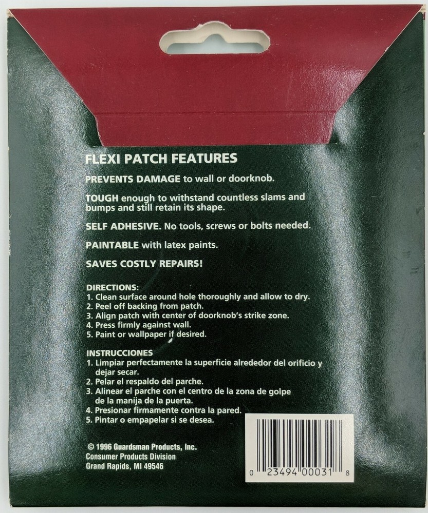 Flexi Patch Door Stop Wall Protector Self Adhesive NEW- Can Be Painted!