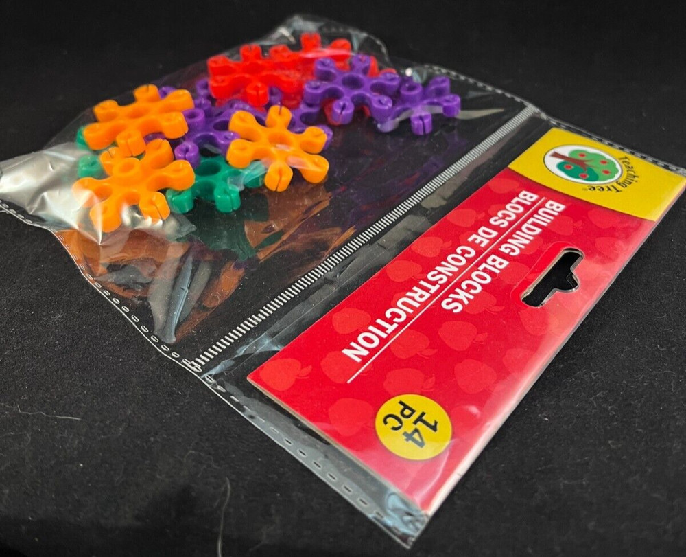 Teaching Tree - Building Blocks - 14 Pieces - Approx. 1.5 Inch Round Blocks