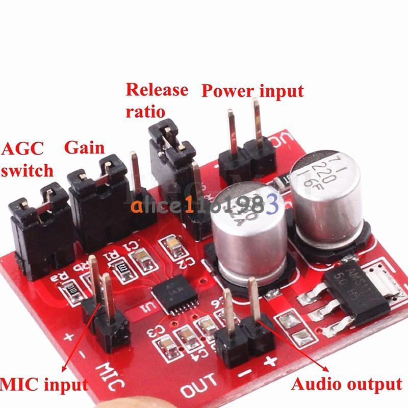 MAX9814 Electret Microphone Amplifier Module AGC Function DC 3.6-12V For Arduino