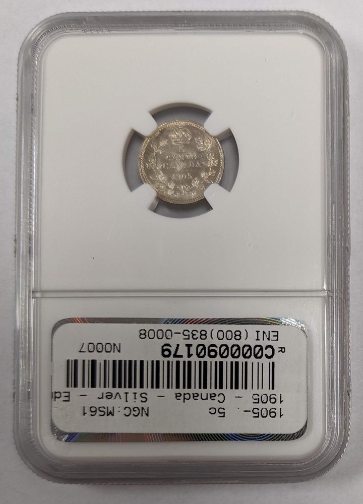 1905 Canada 5c NGC MS 61
