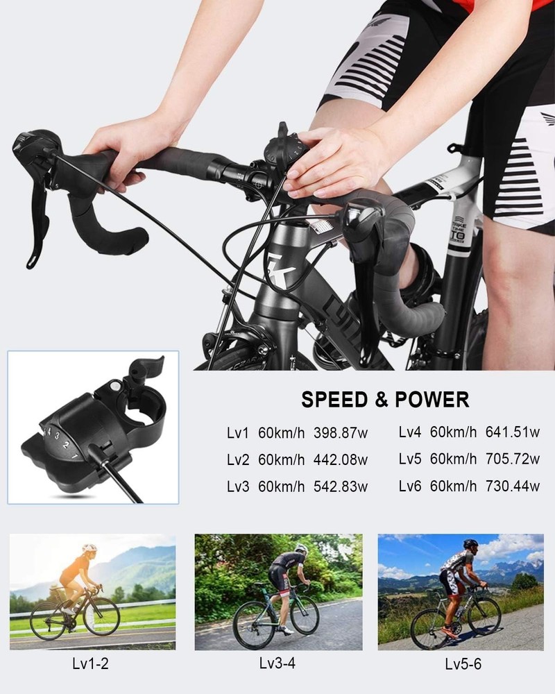 Indoor Cycling Trainer with Front Wheel Riser Block for Stable Ride Experience