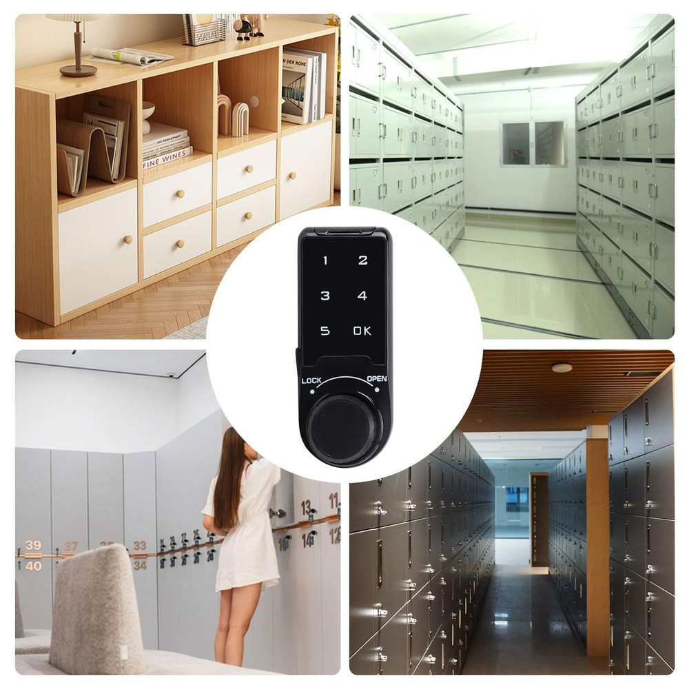 Code Security Lock Touch,Electronic Cabinet Deadbolt Lock,Digital Keypad Pass...