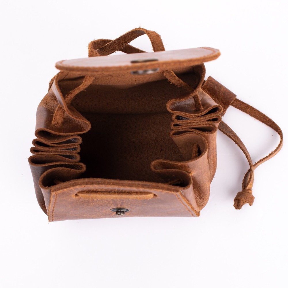 Leather Dice Bag with leather strap, D&D Storage & Gift