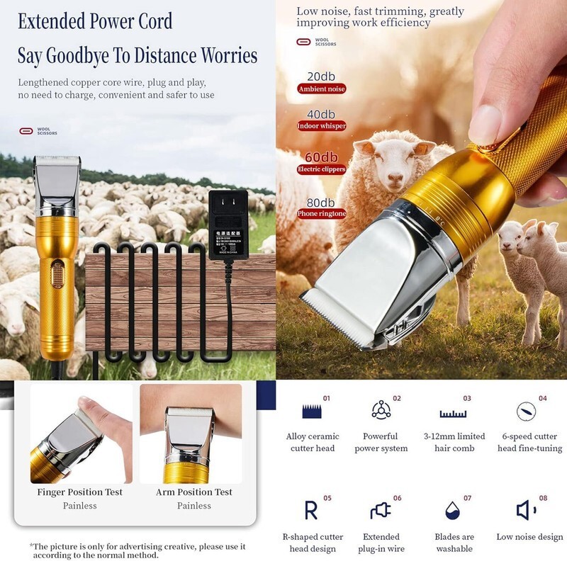 Dog Clippers for Grooming, 110V Professional Electric Sheep Shears Pet Grooming